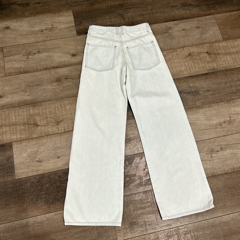Enza Costa slouchy straight leg jeans in bleach - Picture 8 of 8